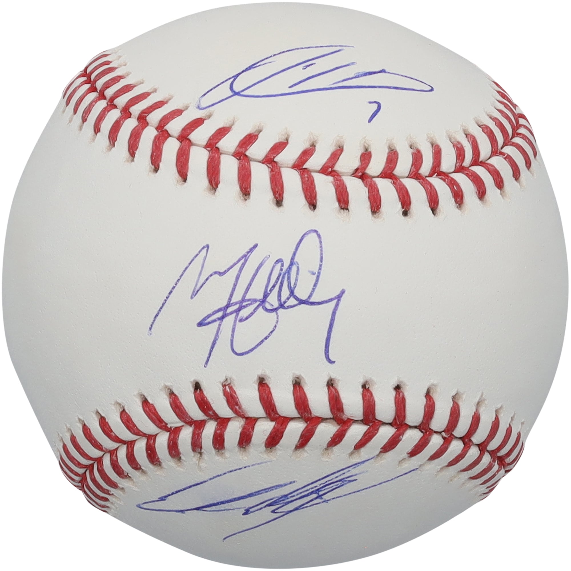 Balle de baseball autographiée par Jackson Holliday, Matt Holliday et Ethan Holliday