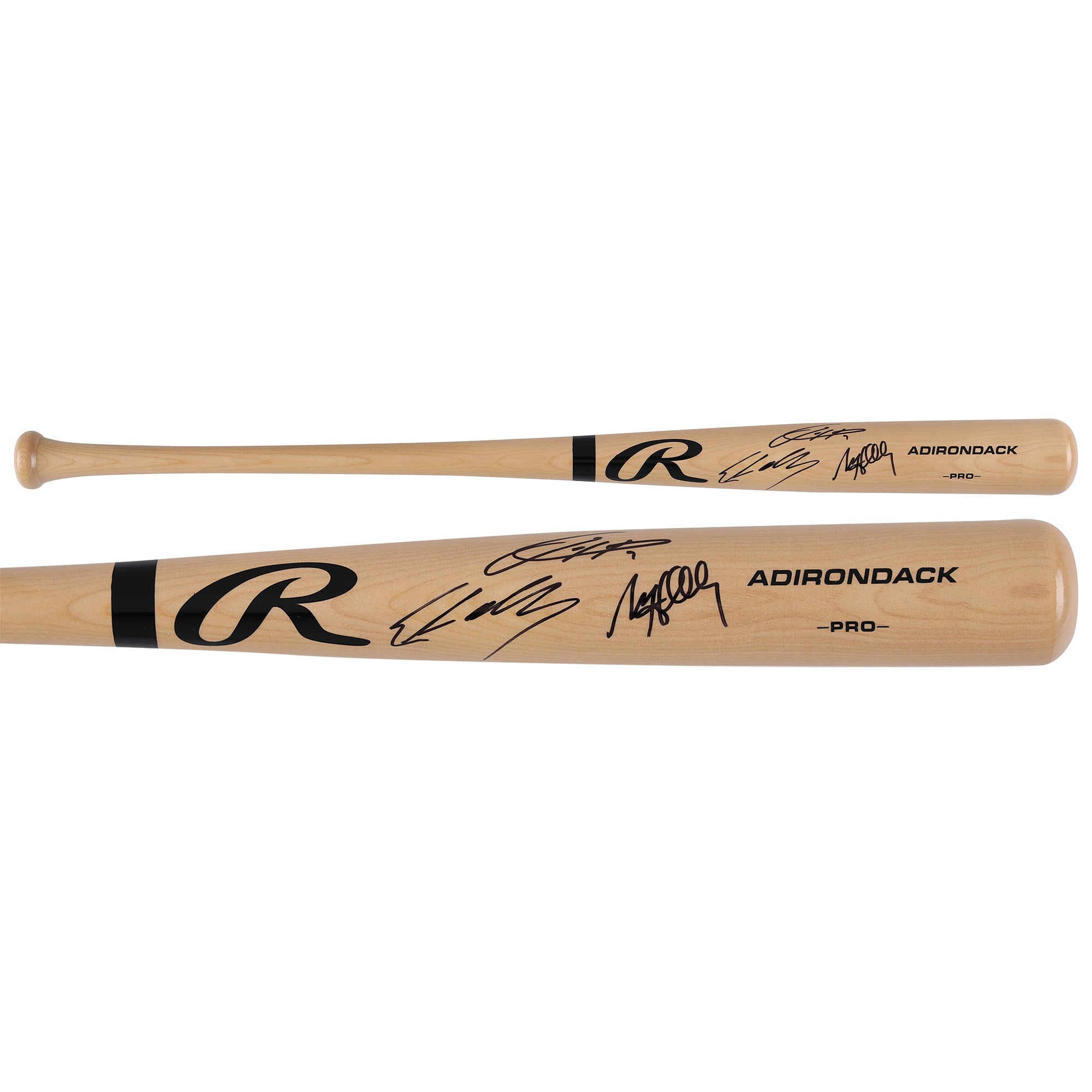 Matt Holliday, Jackson Holliday & Ethan Holliday Autographed Blonde Rawlings Pro Bat