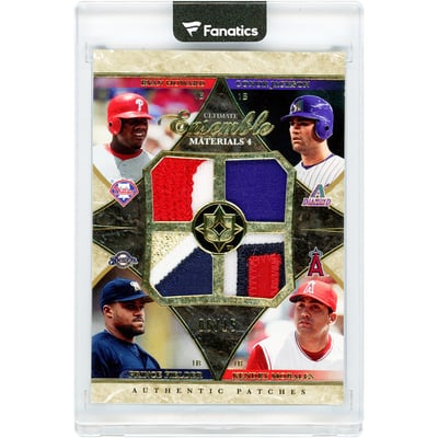 Ryan Howard, Connor Jackson, Prince Fielder & Kendry Morales 2006 Upper Deck Ultimate Collection Ultimate Ensemble Materials Quad 6 Color Game Used Jersey Relics #UE4-MFHJ #6/15 Card