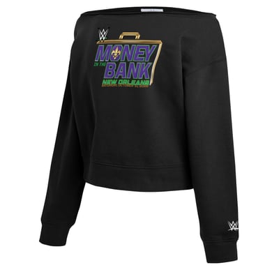 Sweat-shirt à épaules dénudées WWE Money In The Bank 2026 pour femme de WEAR by Erin Andrews - Noir