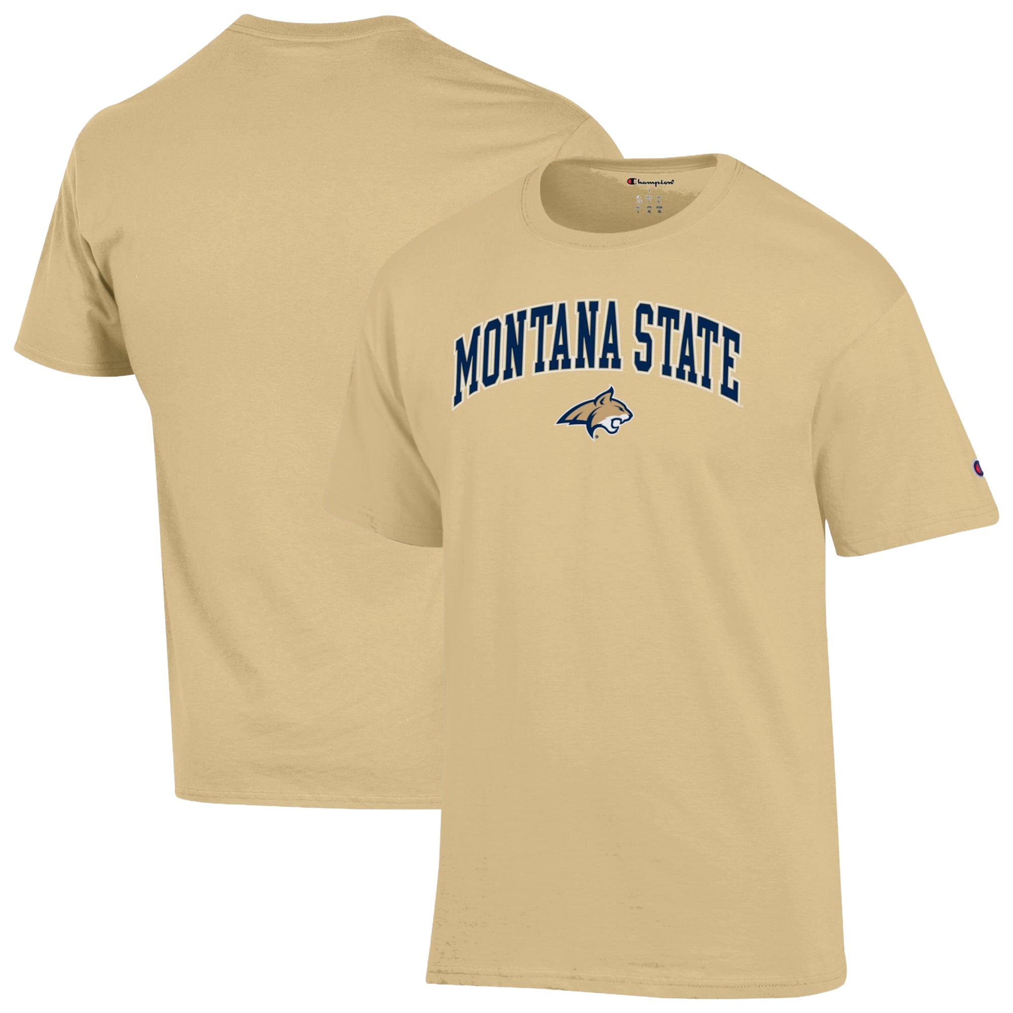 T-shirt homme Champion Gold Montana State Bobcats Arch Logo