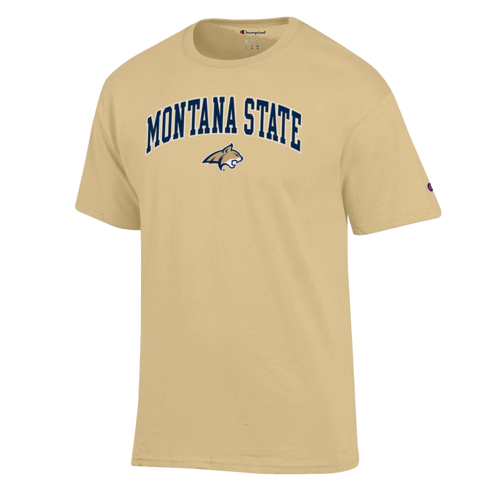 T-shirt homme Champion Gold Montana State Bobcats Arch Logo