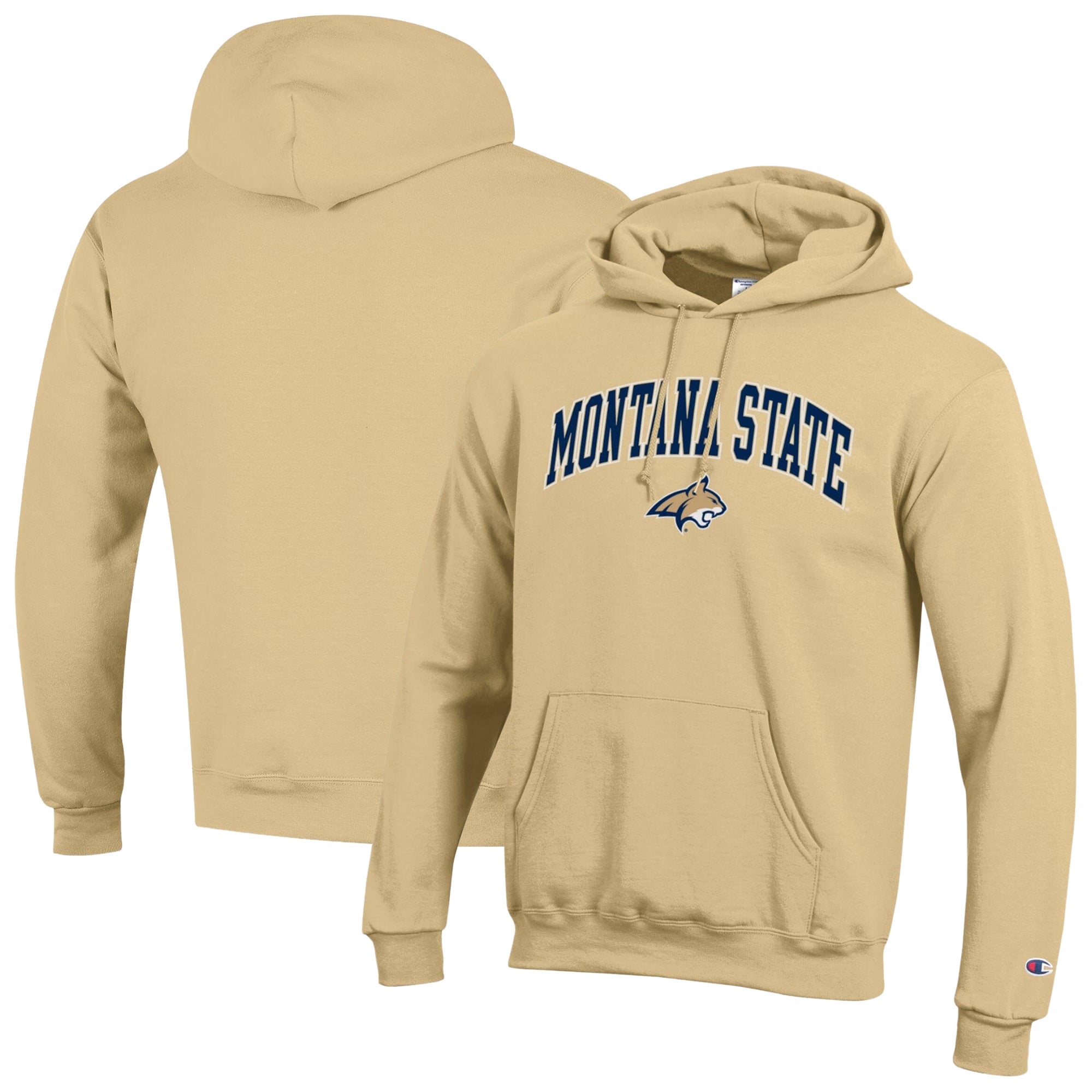 Sweat à capuche Champion Gold pour homme des Montana State Bobcats en Powerblend
