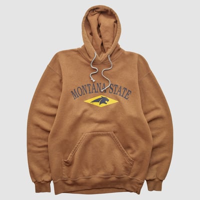 Montana State Bobcats Soffe 2000s Hooded Pullover Sweatshirt - Clay - XXS by Fanatics Real Vintage