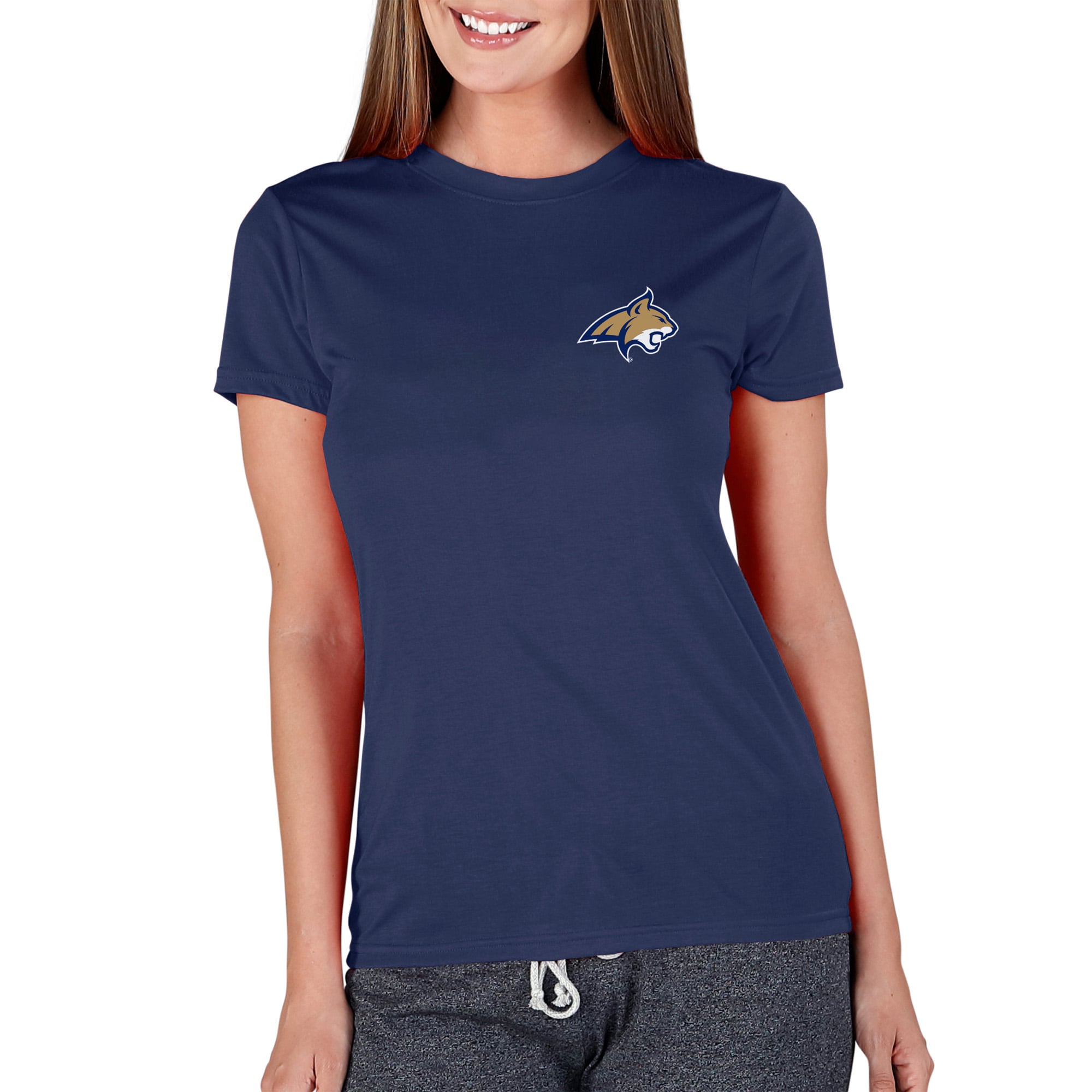 Women's Concepts Sport Navy Montana State Bobcats Marathon Knit Top