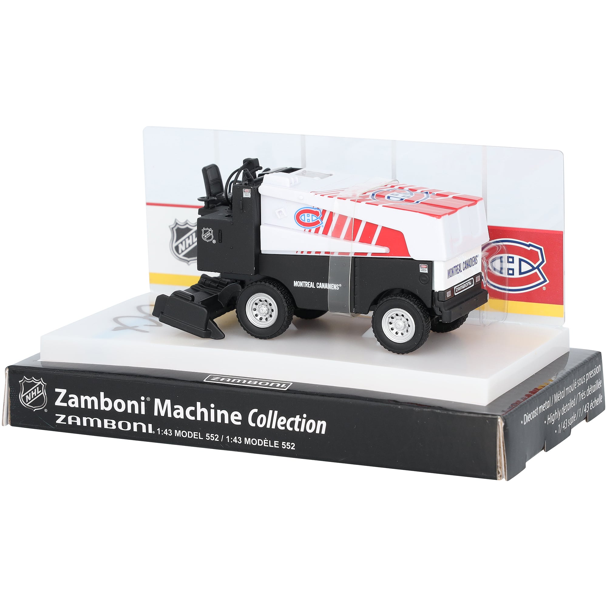 Zamboni miniature autographiée à l'échelle 1:43 des Canadiens de Montréal, signée par Cole Caufield