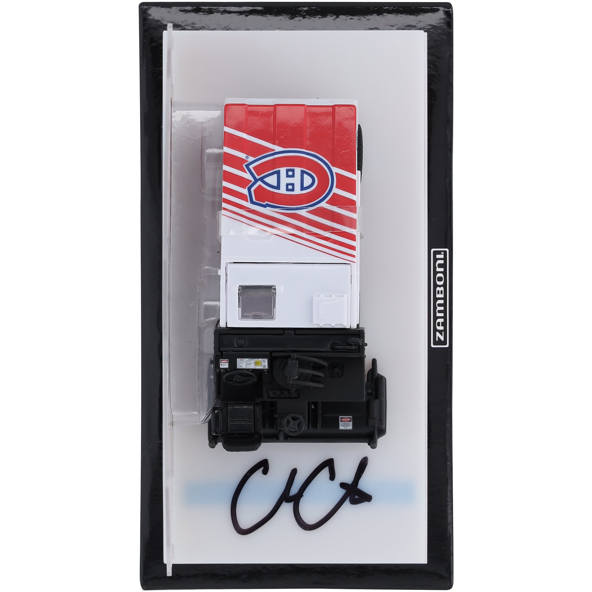 Zamboni miniature autographiée à l'échelle 1:43 des Canadiens de Montréal, signée par Cole Caufield