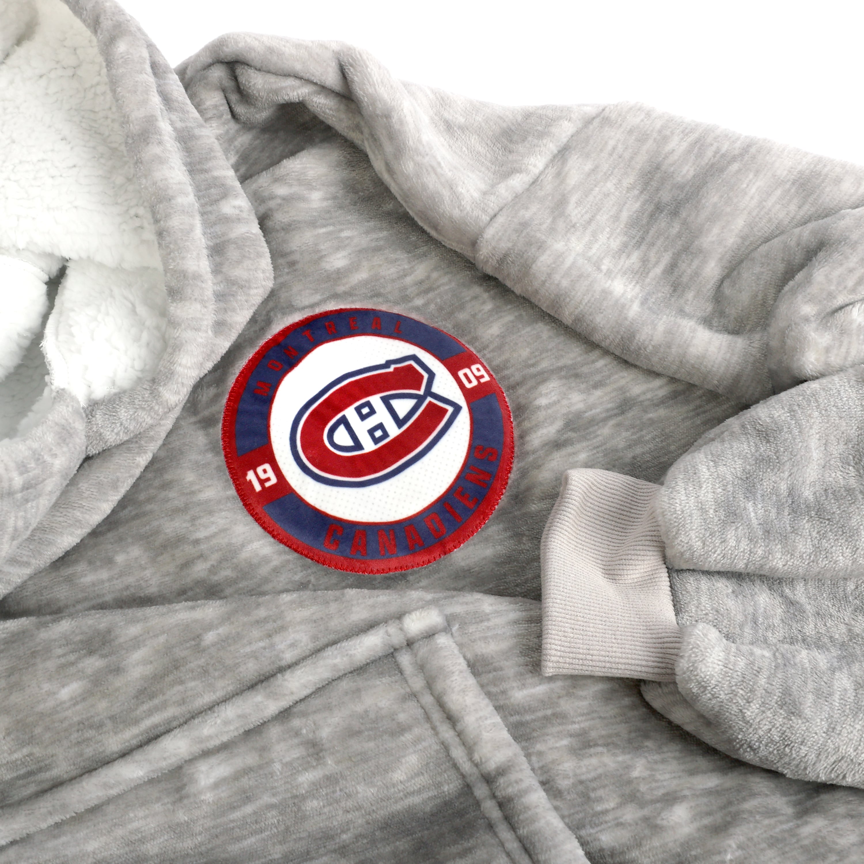 Couverture à capuche grise Game Time des Canadiens de Montréal