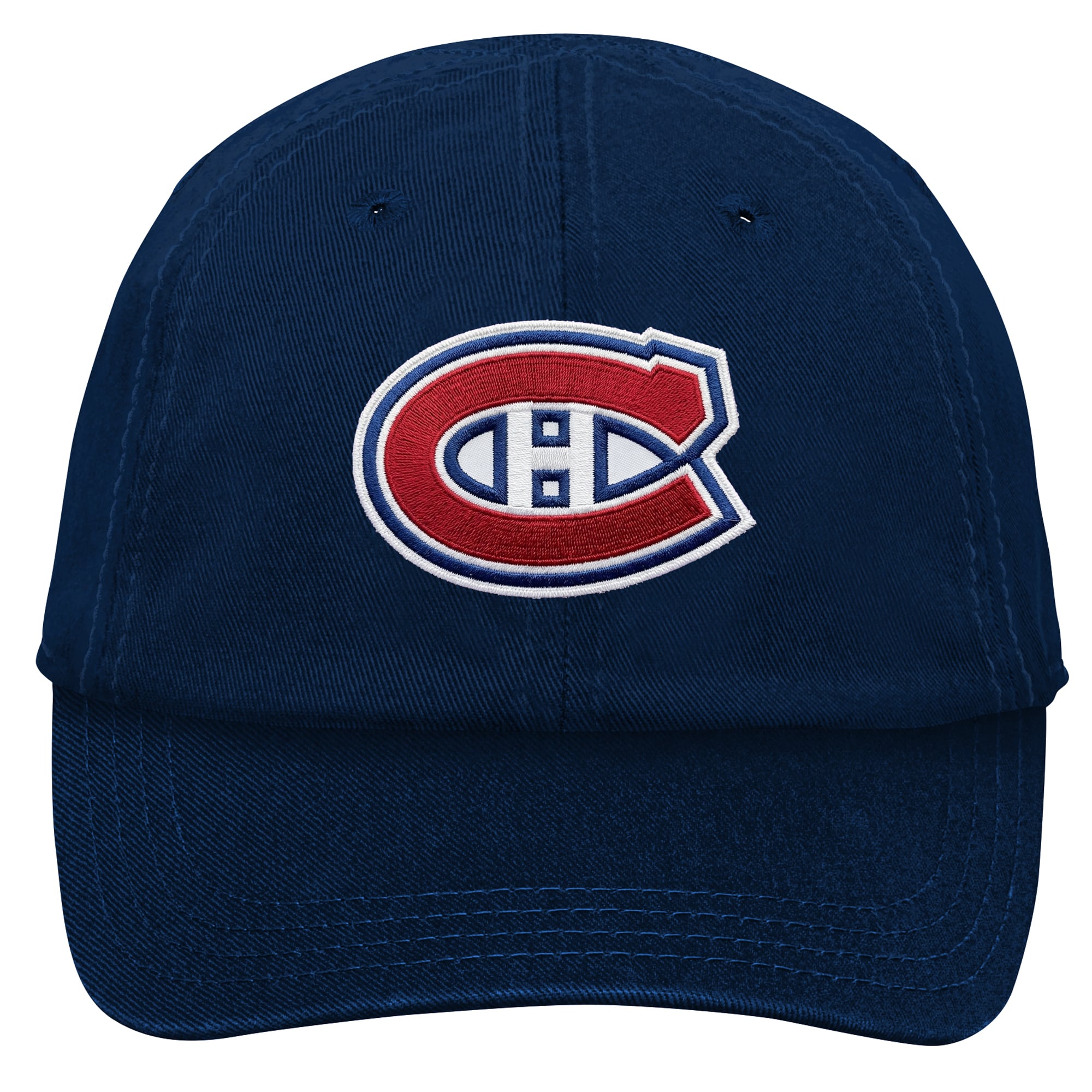 Chapeau mou pour bébé Outerstuff bleu marine avec logo contrasté des Canadiens de Montréal