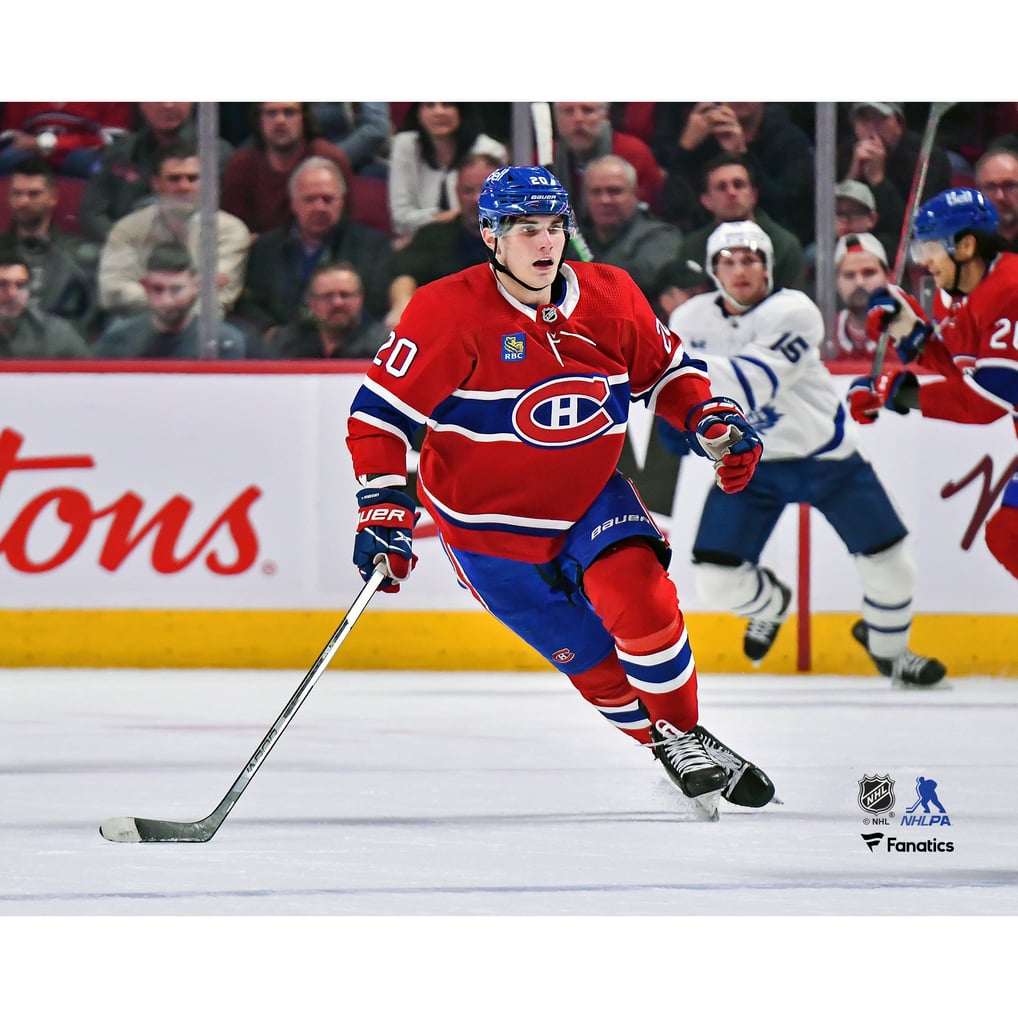 Juraj Slafkovsky Canadiens de Montréal Fanatics non signé Jeux authentiques Défense Photographie