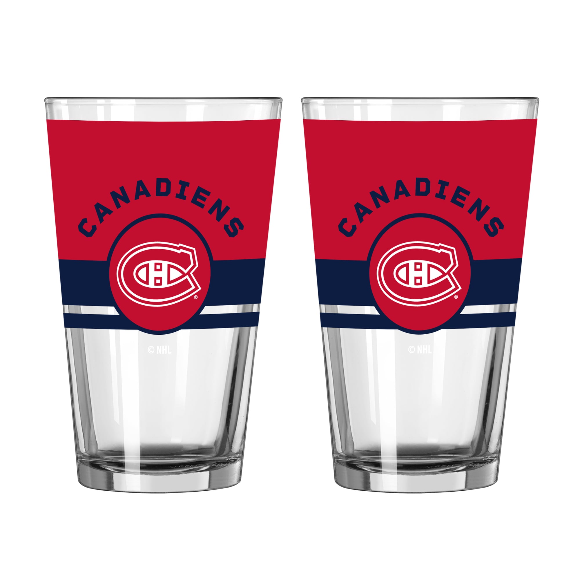 Logo Brands Montreal Canadiens Two-Piece 16oz. Horizon Pint Glass Set
