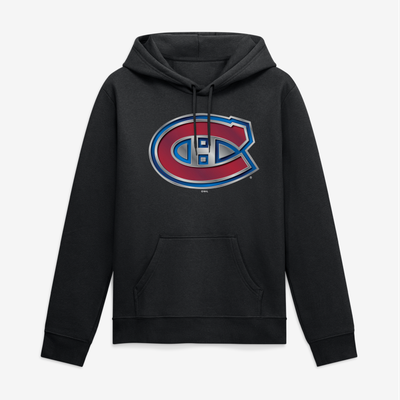 Montreal Canadiens Big & Tall Metallic Mascot Hoodie - Black