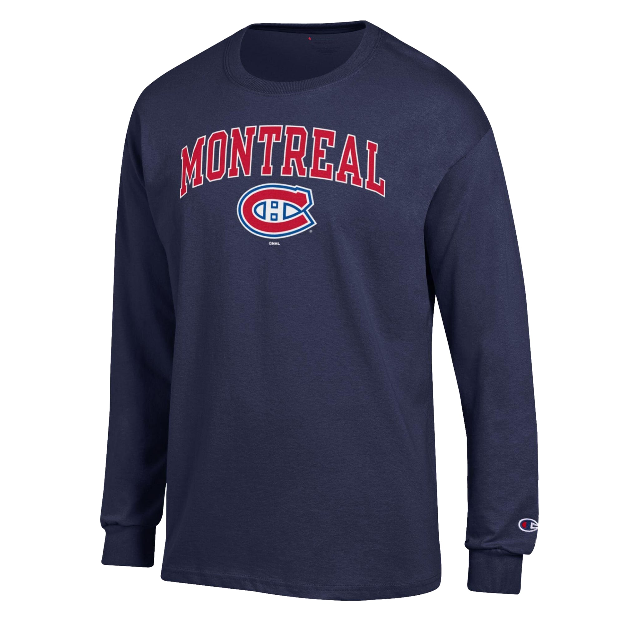 T-shirt à manches longues Champion bleu marine des Canadiens de Montréal pour homme