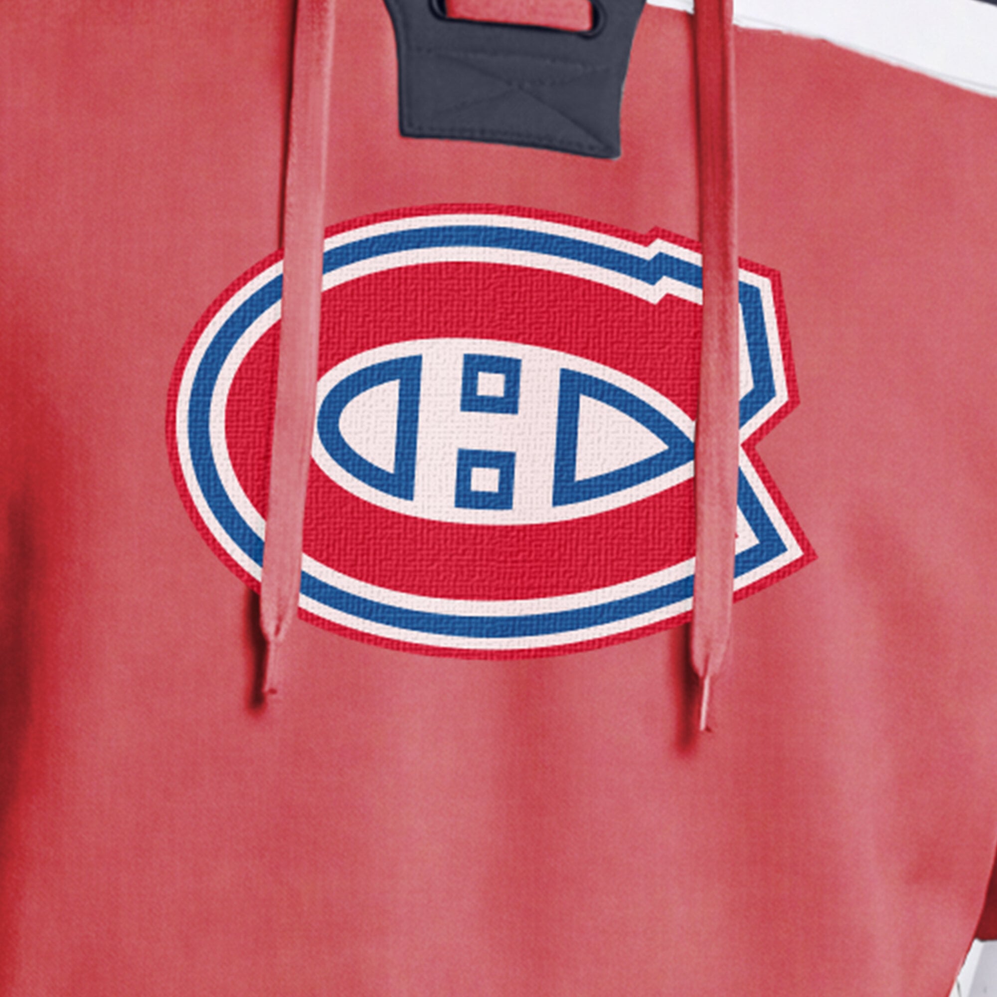 Sweat à capuche en polaire Lacer rouge Champion pour homme, modèle Montréal Canadiens.