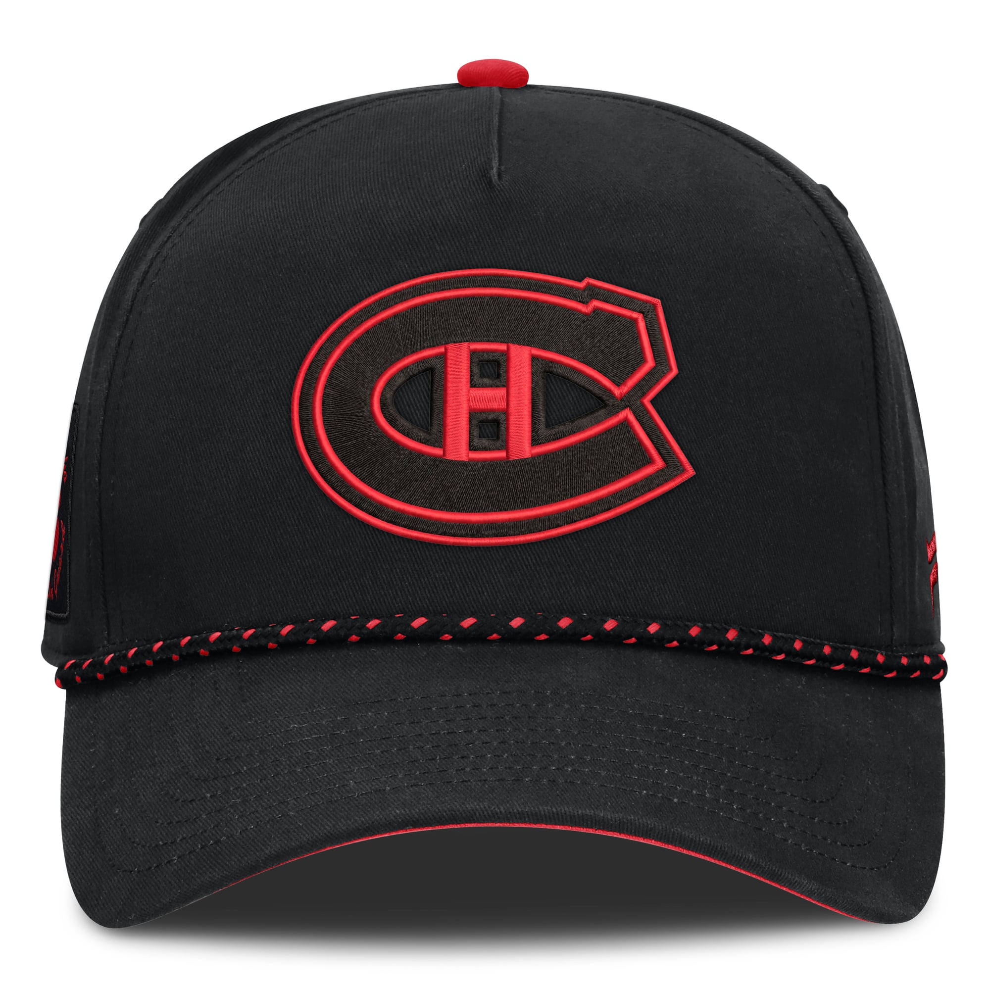 Men's Fanatics Black Montreal Canadiens Canada Military Appreciation Authentic Pro A-Frame Adjustable Hat