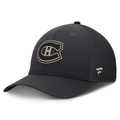 Men's Montreal Canadiens Fanatics Charcoal Road Meshback Stretch Hat