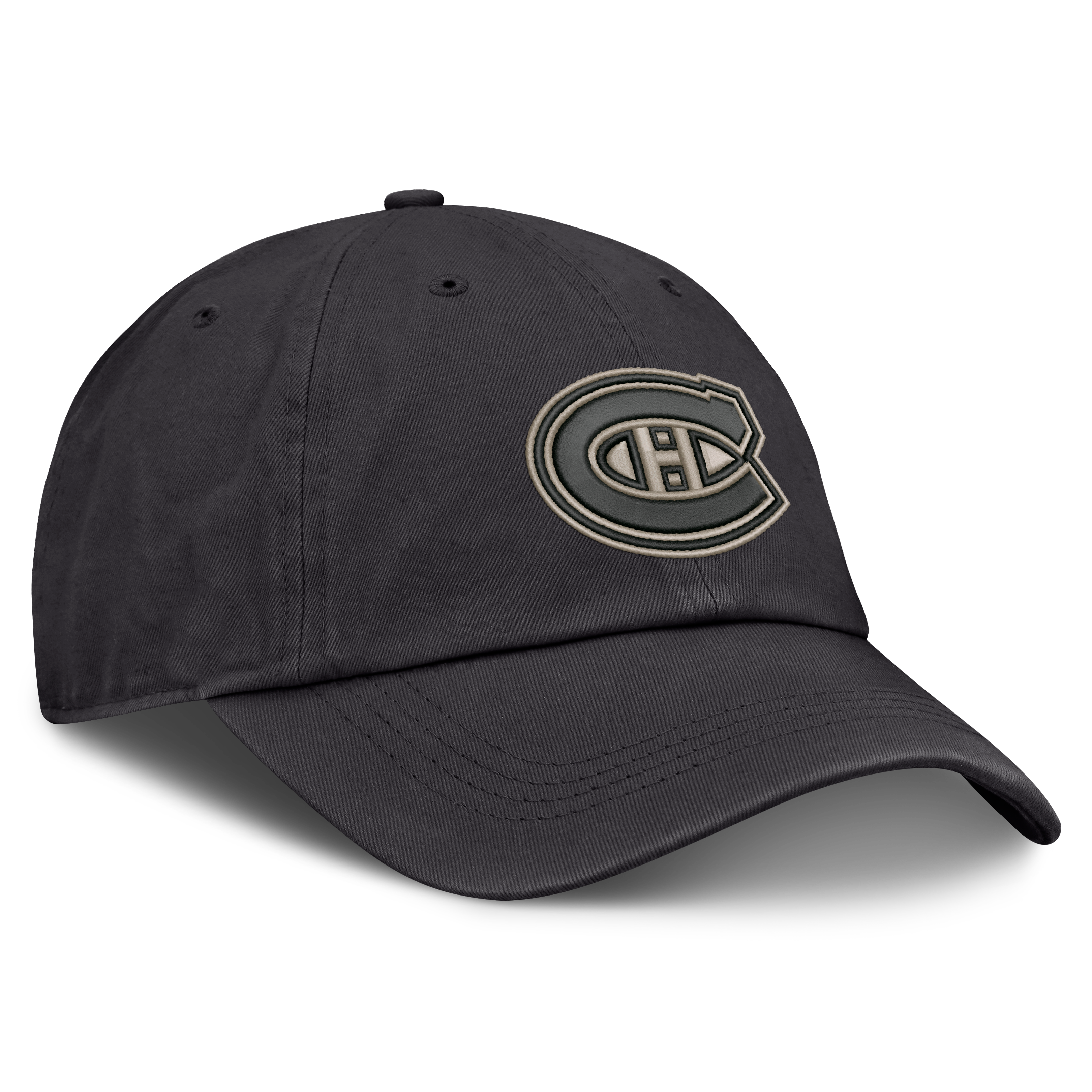 Men's Fanatics Charcoal Montreal Canadiens Road Phantom Washed Adjustable Hat