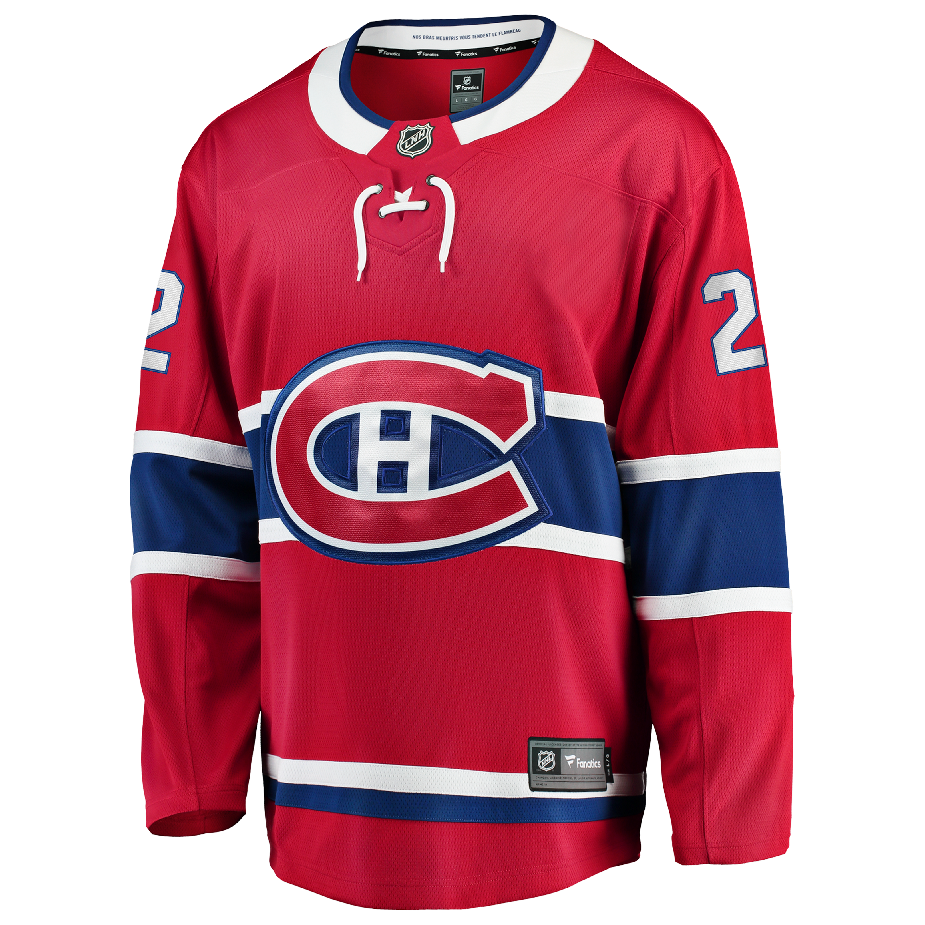 Maillot domicile rouge à bretelles de Chris Kreider, des Canadiens Montréal, pour homme (Fanatics).