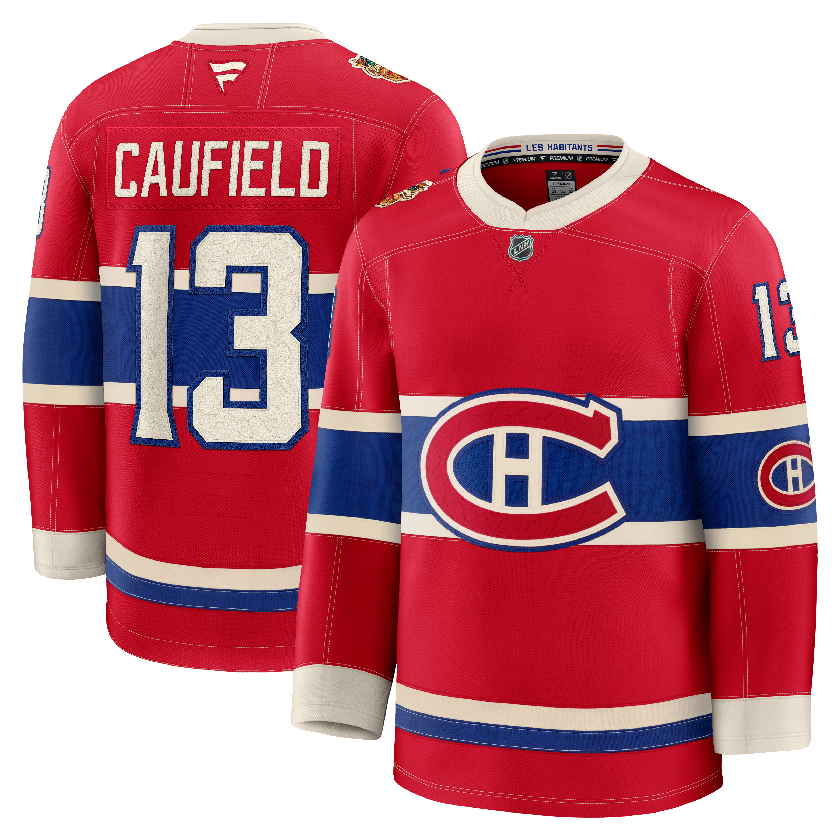 Maillot de joueur premium Cole Caufield rouge des Canadiens Montréal, édition 2026 du Classique Héritage la LNH, par Fanatics.