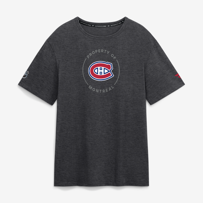 T-shirt authentique professionnel des Canadiens de Montréal - Gris anthracite chiné