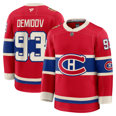 Maillot de joueur premium Ivan Demidov des Canadiens de Montréal, Fanatics rouge 2026, Classique Héritage de la LNH