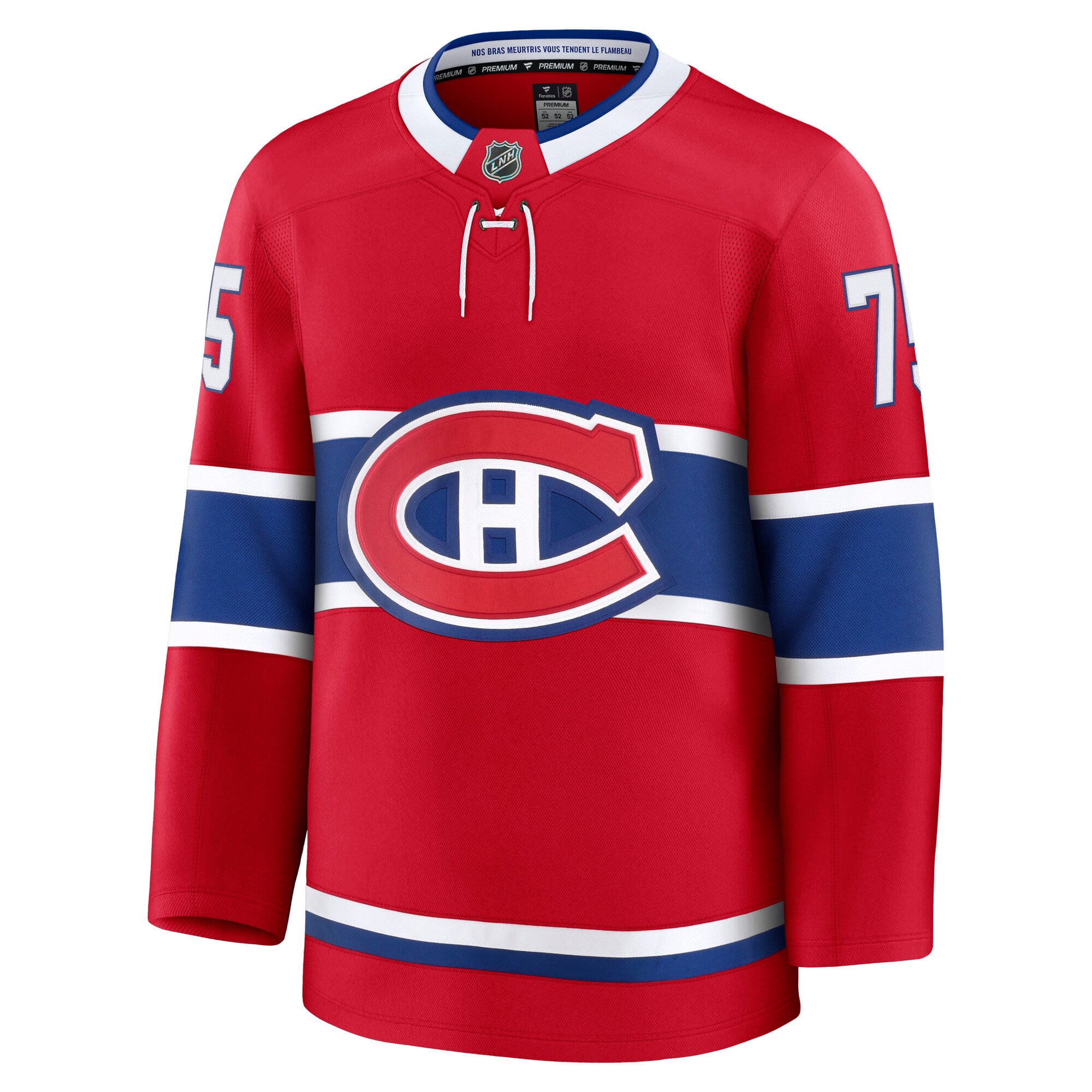 Fanatics pour hommes Jakub Dobes rouge Maillot premium des Canadiens de Montréal
