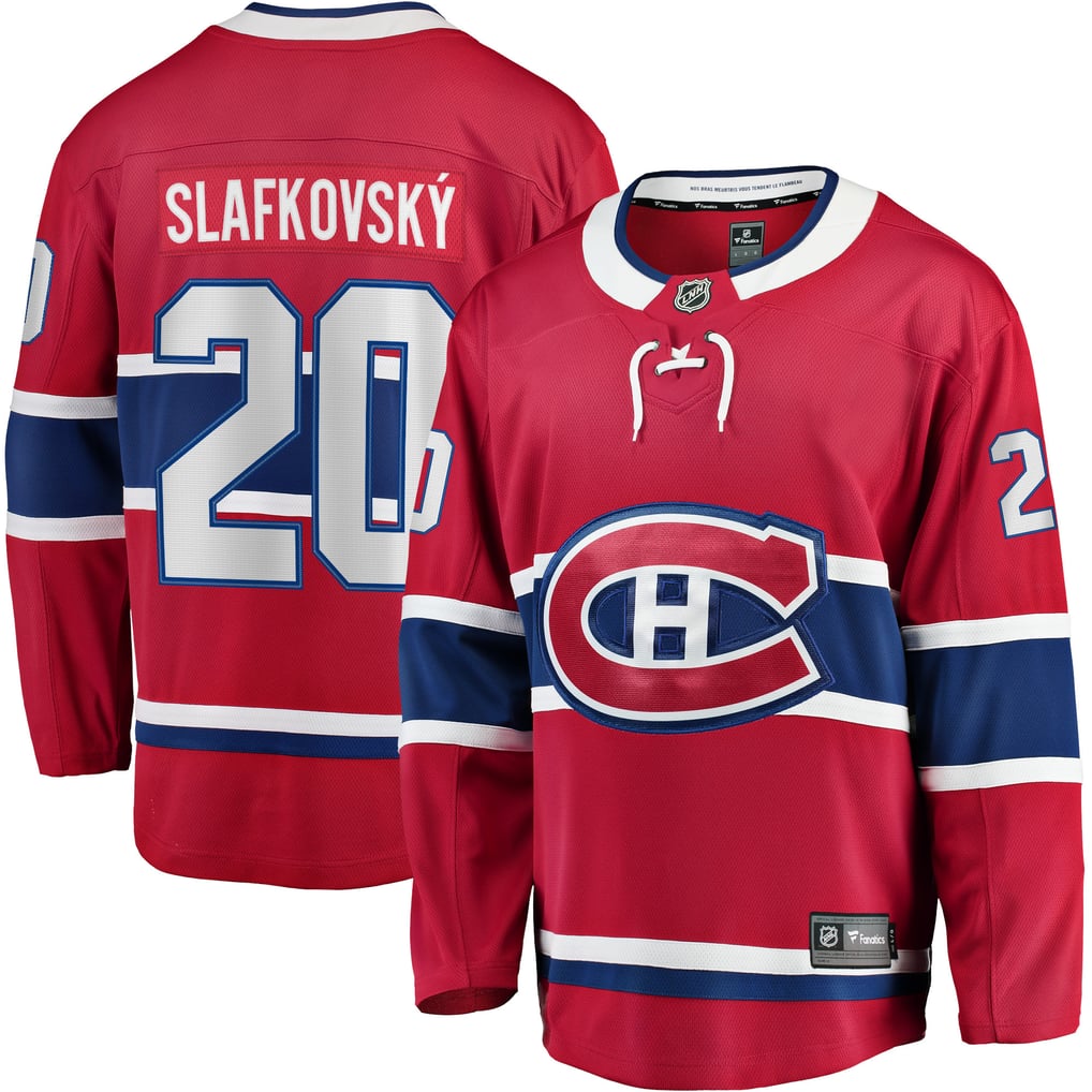 Juraj Slafkovsky Fanatics des Canadiens de Montréal Home Breakaway - Maillot de joueur - Rouge