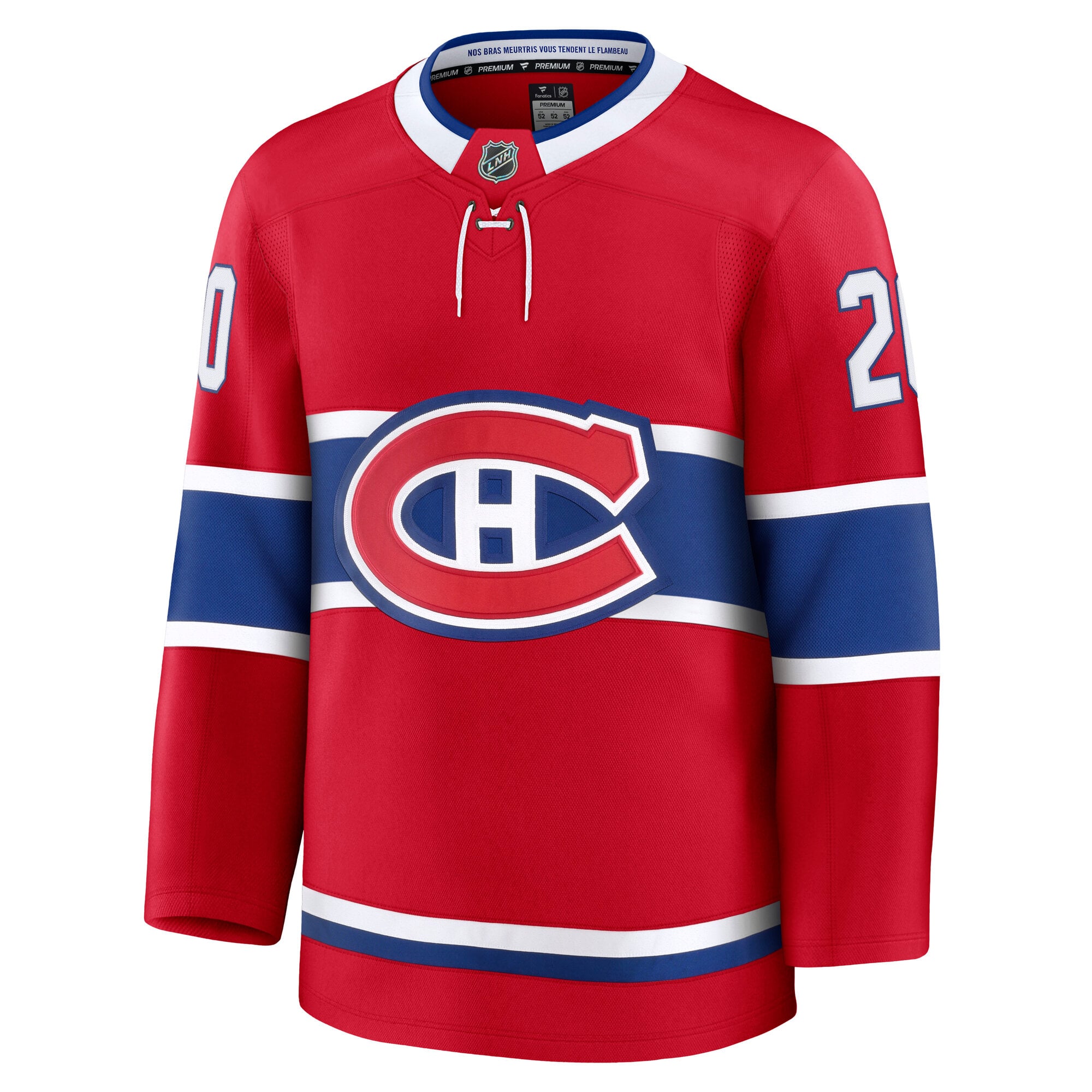 Fanatics Juraj Slafkovsky pour hommes, maillot premium rouge des Canadiens de Montréal