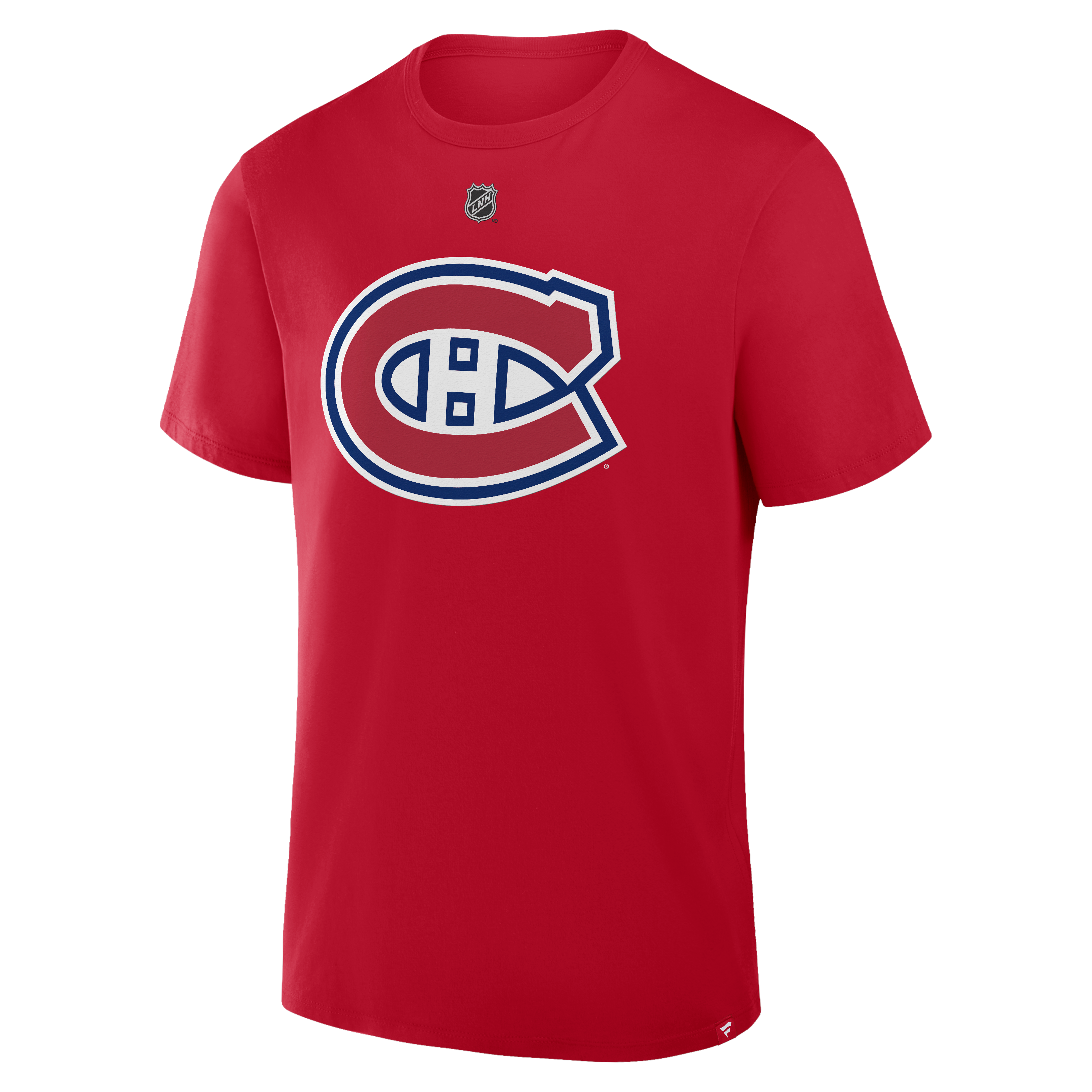 T-shirt authentique Fanatics Lane Hutson rouge des Canadiens de Montréal avec nom et numéro superposés