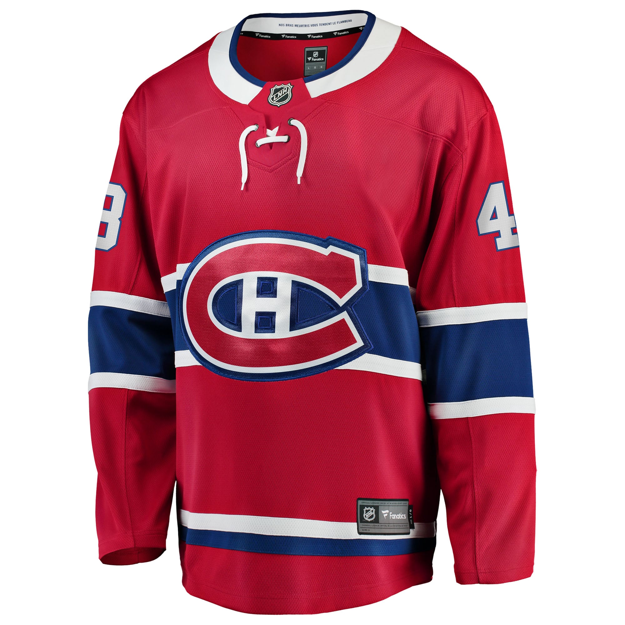 Maillot rouge Lane Hutson des Canadiens de Montréal à domicile pour hommes Fanatics