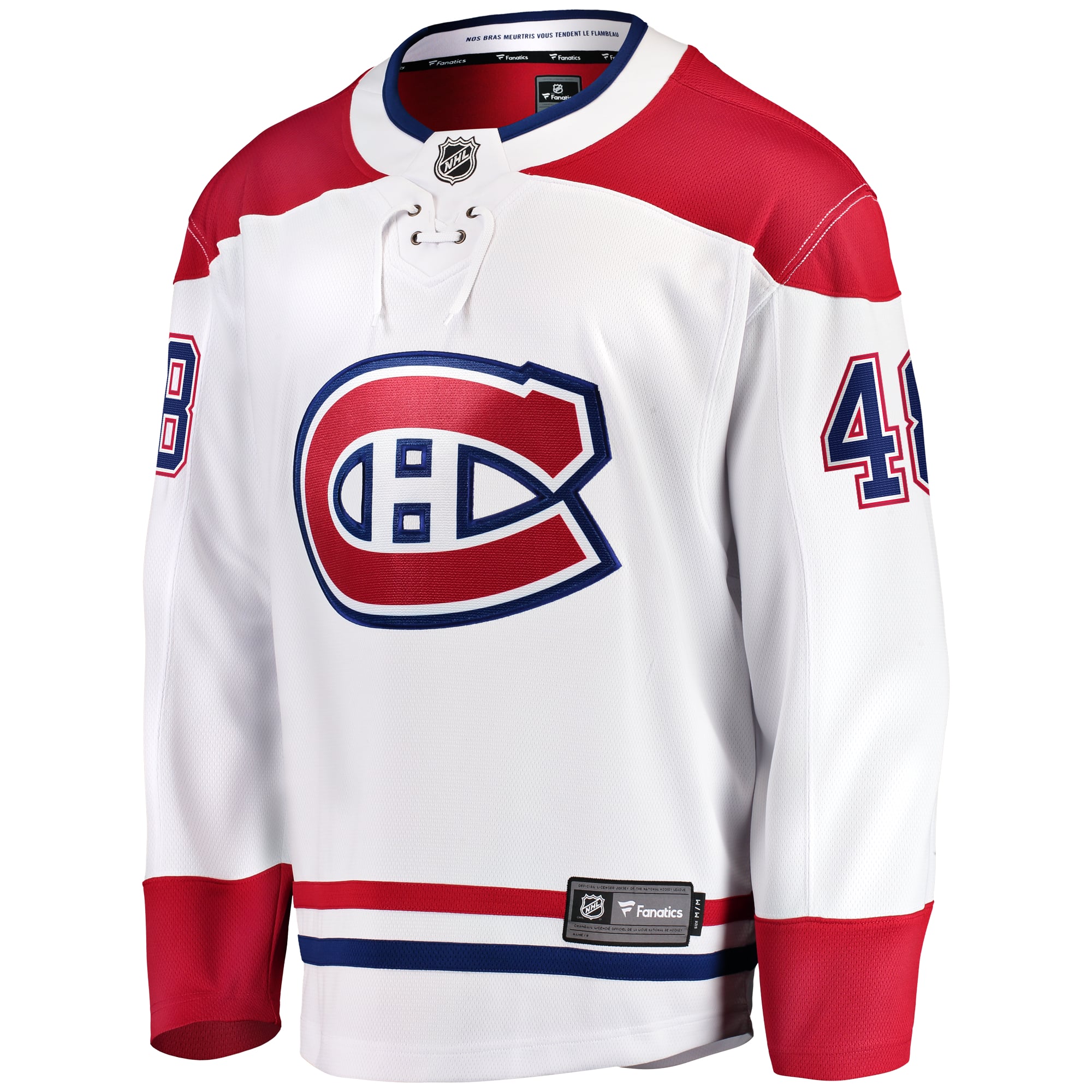 Maillot extérieur blanc Lane Hutson des Canadiens de Montréal pour homme (Fanatics)