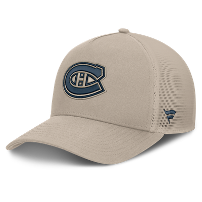 Casquette de route Fanatics Authentic Pro Road Soft Wash A-Frame Meshback des Canadiens de Montréal - Beige clair