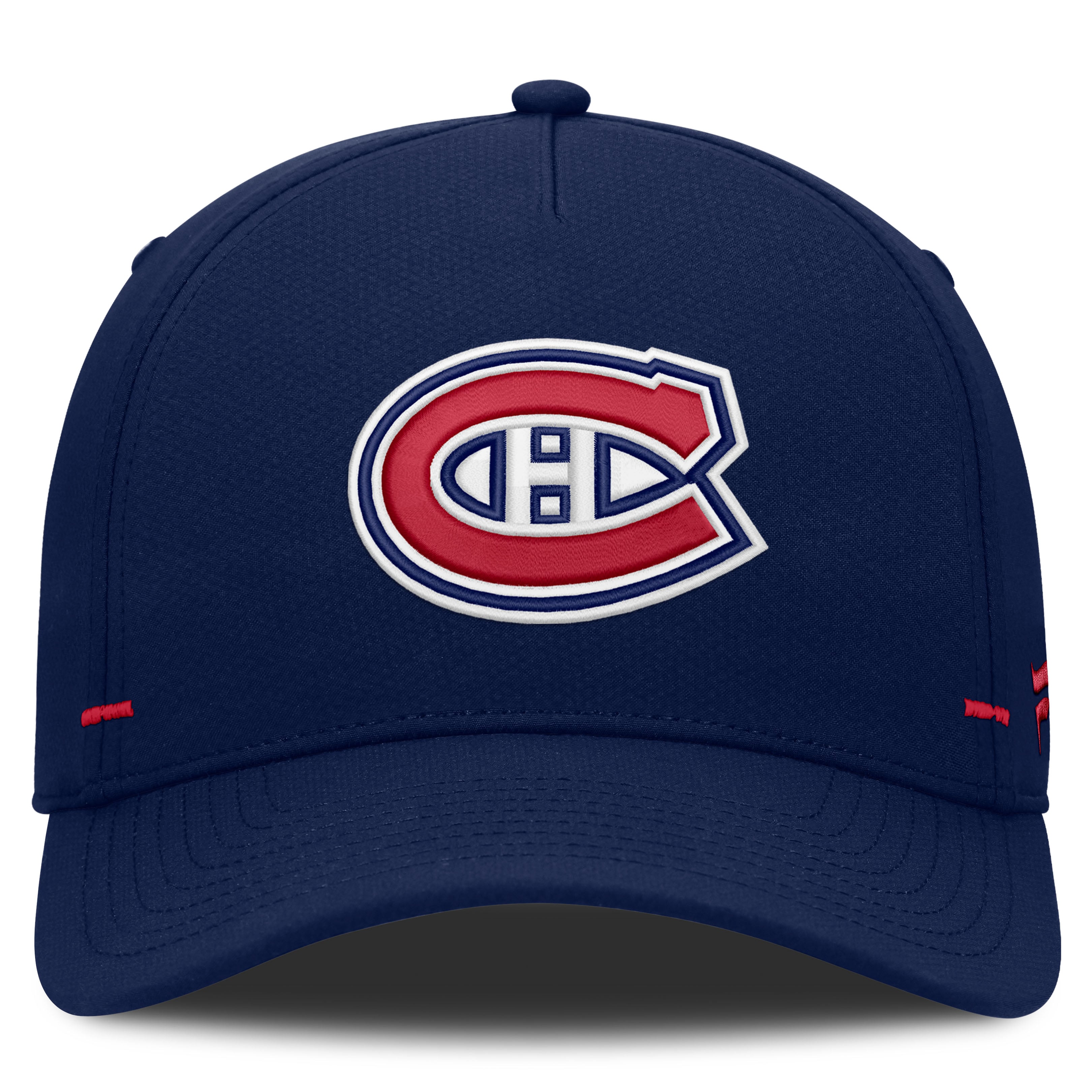 Men's Fanatics Navy Montreal Canadiens Authentic Pro Rink Bar Tacks A-Frame Adjustable Hat