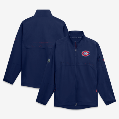 Veste d'entraîneur Fanatics Authentic Pro Rink des Canadiens de Montréal - Bleu marine