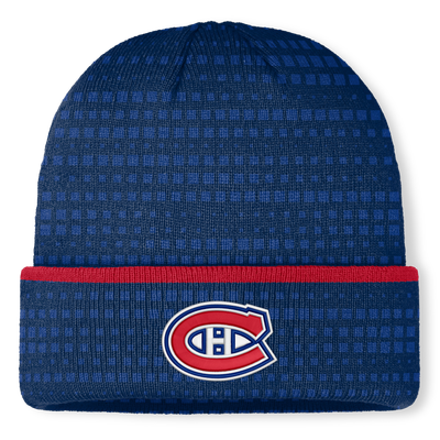 Bonnet tricoté à revers Fanatics Authentic Pro Rink des Canadiens de Montréal - Bleu marine