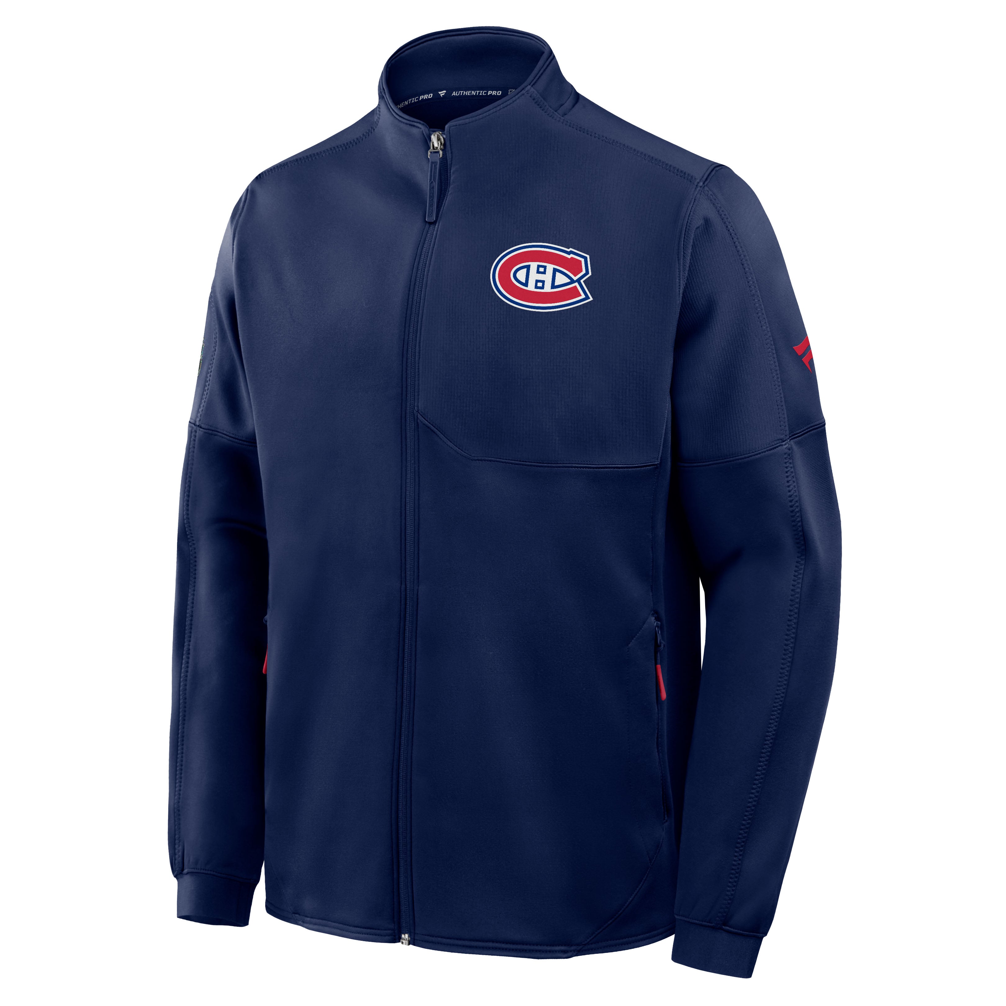 Men's Fanatics Navy Montreal Canadiens Authentic Pro Rink Fleece Full-Zip Jacket