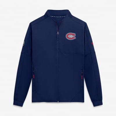 Veste polaire zippée Fanatics Authentic Pro Rink des Canadiens de Montréal - Bleu marine