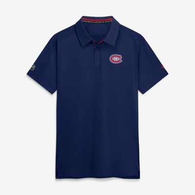 Polo de patinoire authentique des Canadiens de Montréal Fanatics - Bleu marine