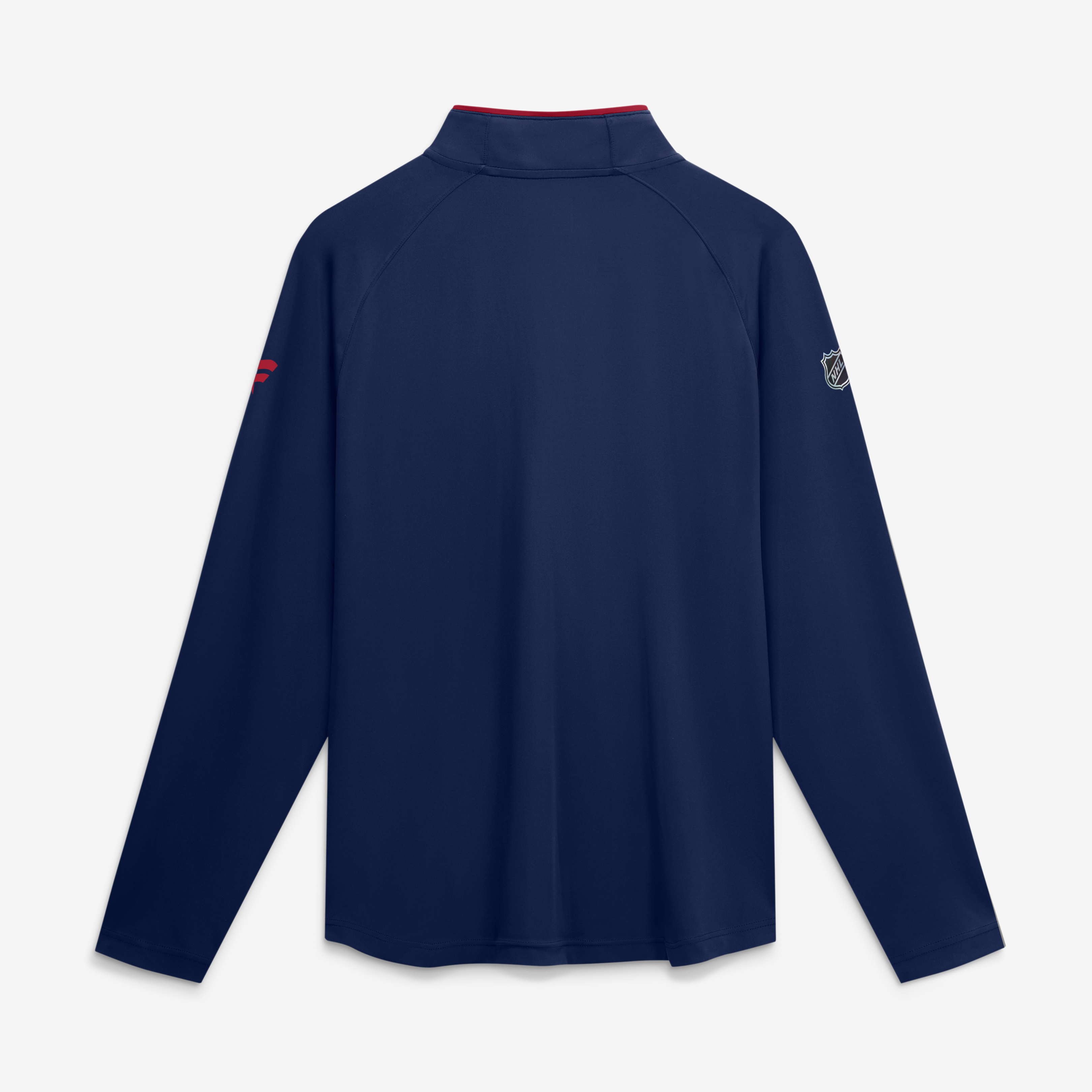 Men's Fanatics Navy Montreal Canadiens Authentic Pro Rink Raglan Lightweight Quarter-Zip Pullover