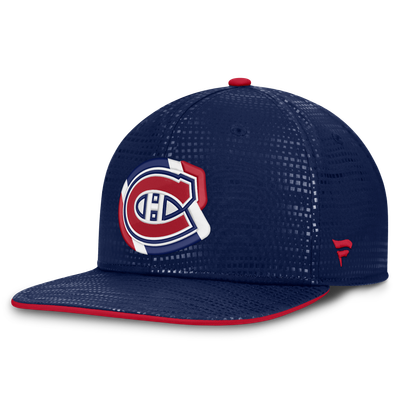 Montreal Canadiens Fanatics Authentic Pro Rink Square Visor Snapback Hat - Navy