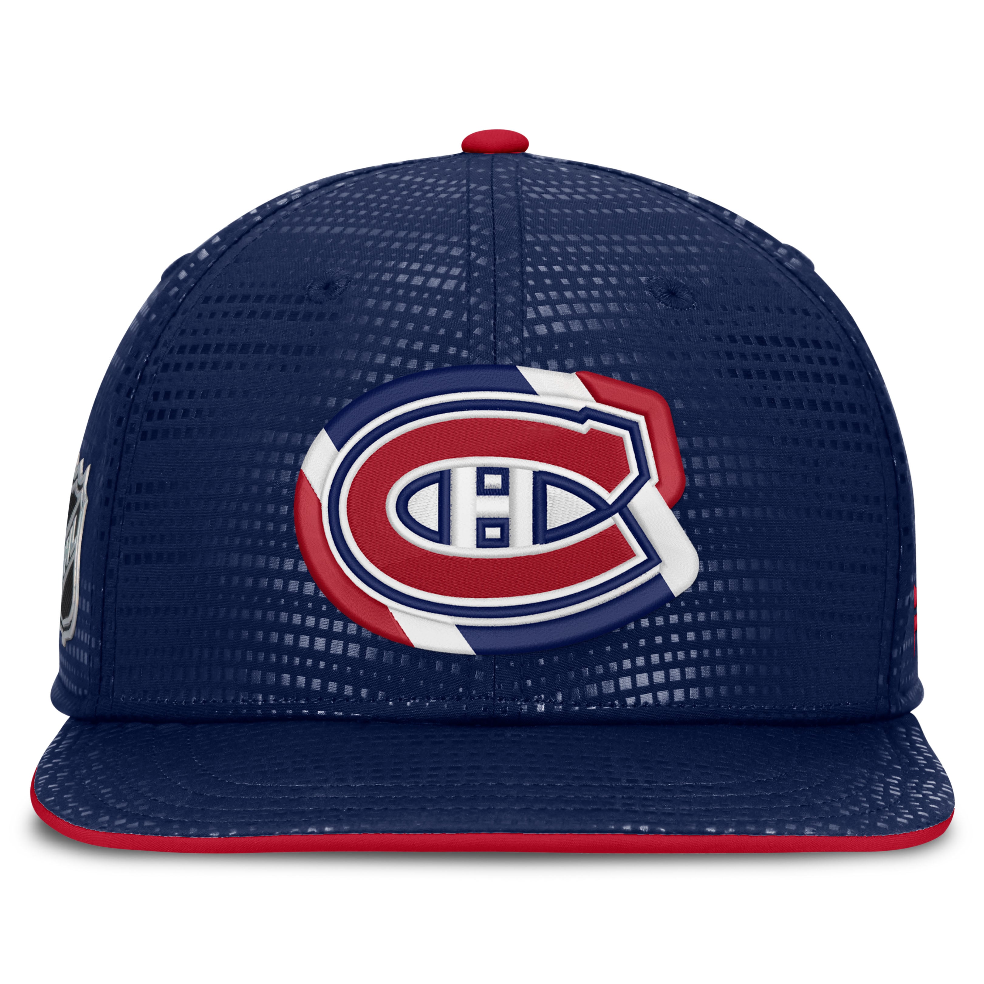 Casquette à visière carrée authentique Pro Rink des Canadiens de Montréal, bleu marine, pour homme, de marque Fanatics.