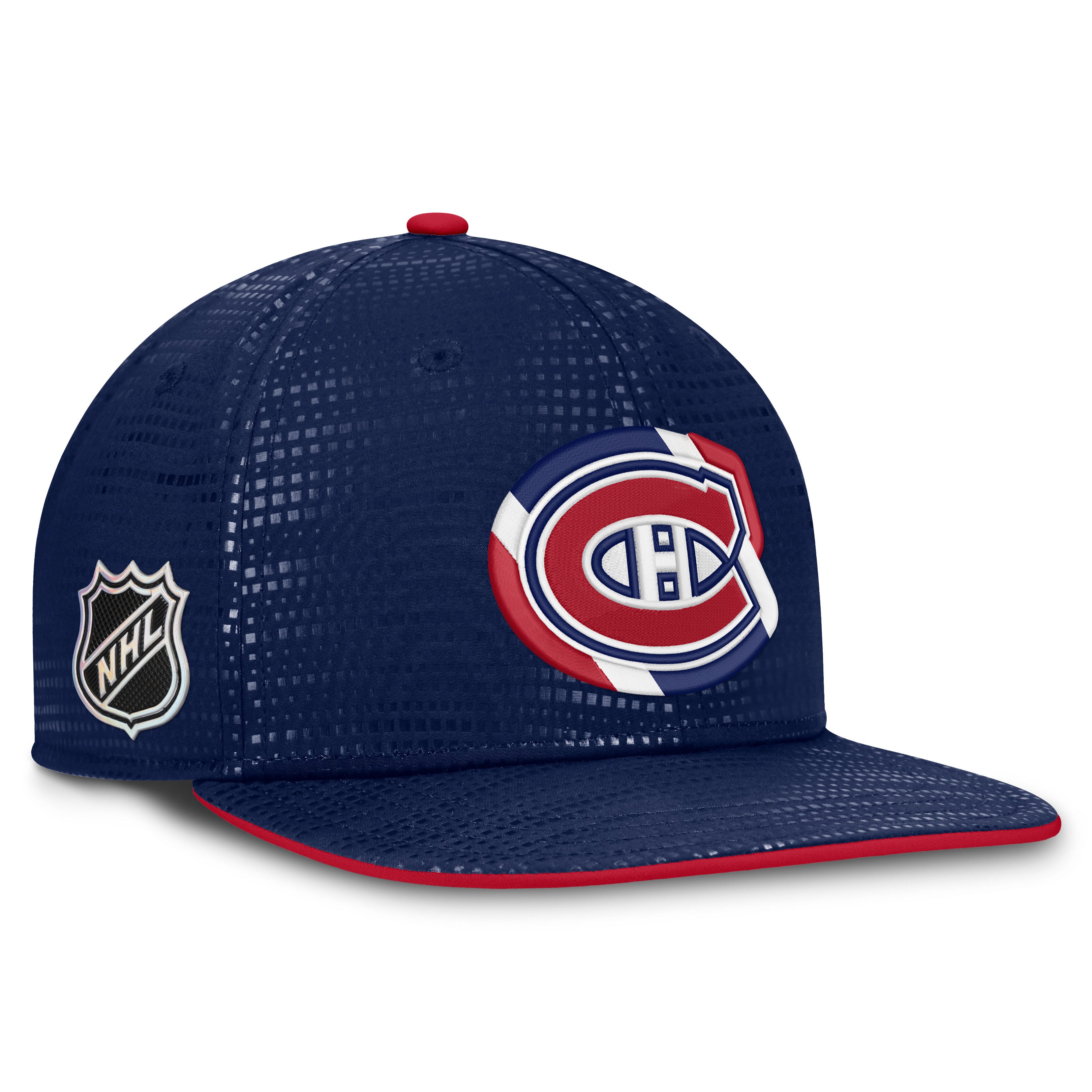 Casquette à visière carrée authentique Pro Rink des Canadiens de Montréal, bleu marine, pour homme, de marque Fanatics.