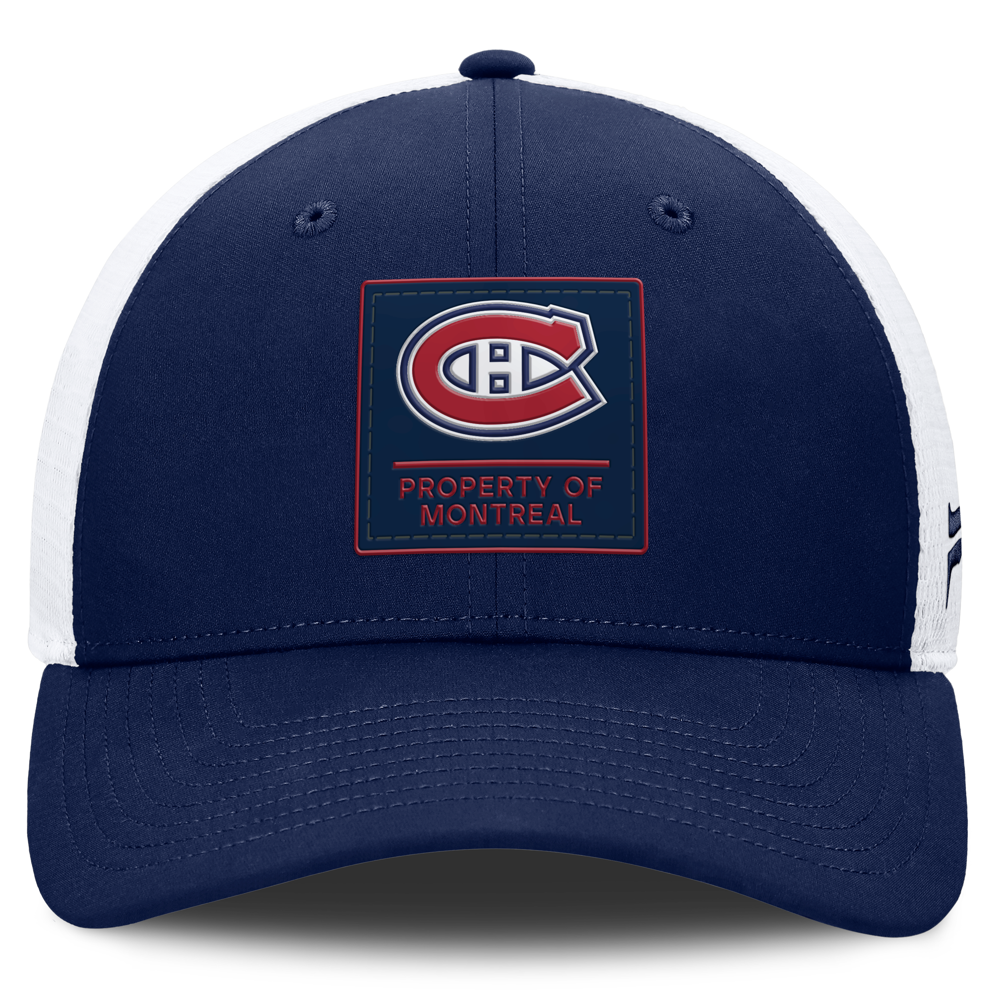 Men's Fanatics Navy Montreal Canadiens Authentic Pro Train Adjustable Meshback Hat