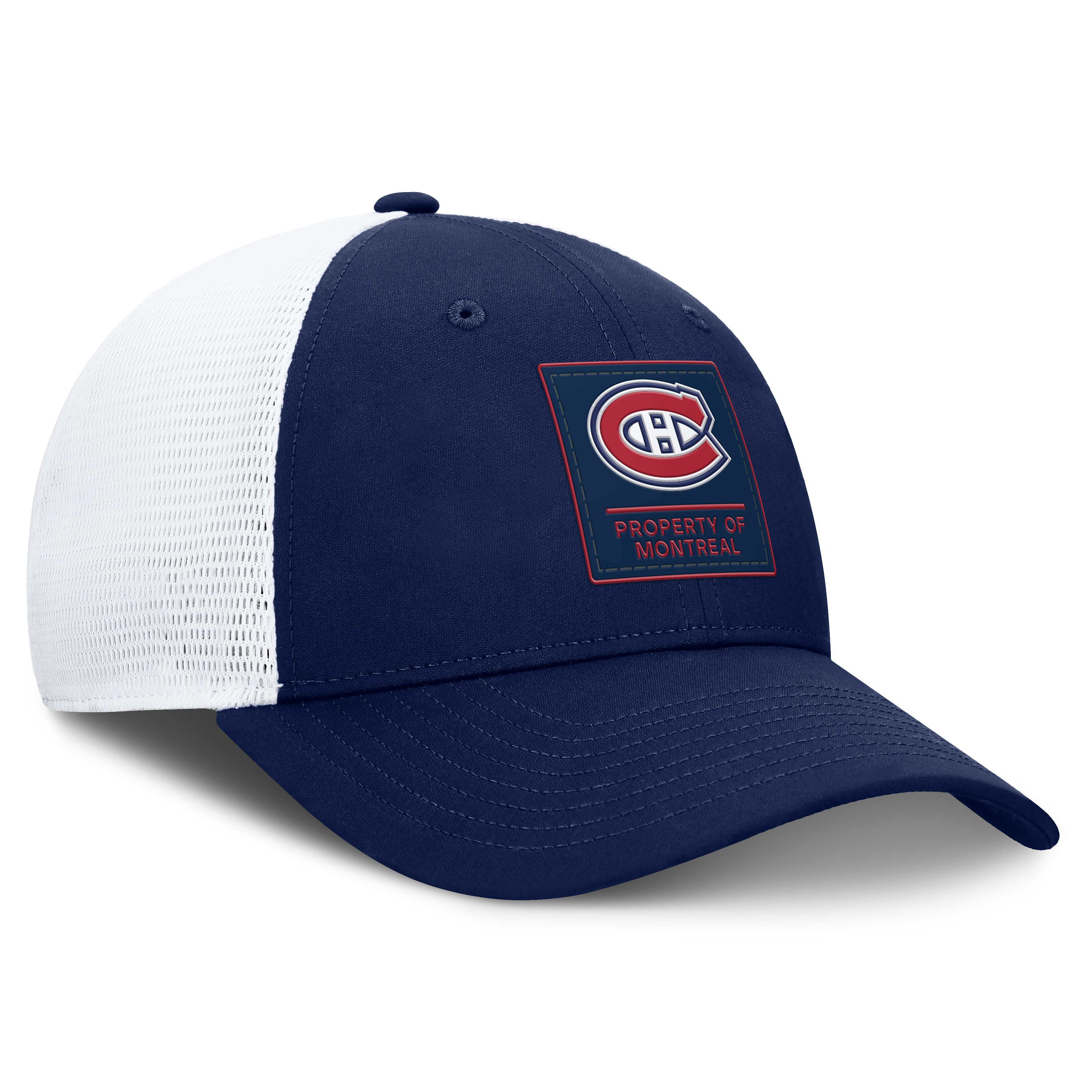Men's Fanatics Navy Montreal Canadiens Authentic Pro Train Adjustable Meshback Hat