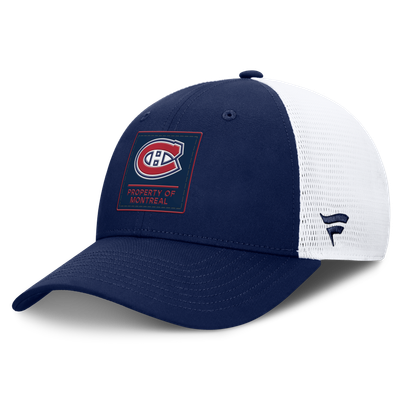 Casquette ajustable à dos en maille Fanatics Authentic Pro Train des Canadiens de Montréal - Bleu marine