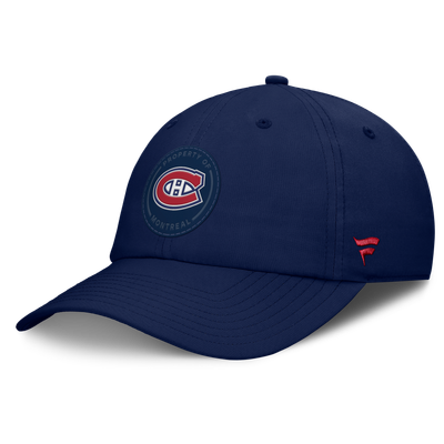 Casquette ajustable Fanatics Authentic Pro Train des Canadiens de Montréal - Bleu marine