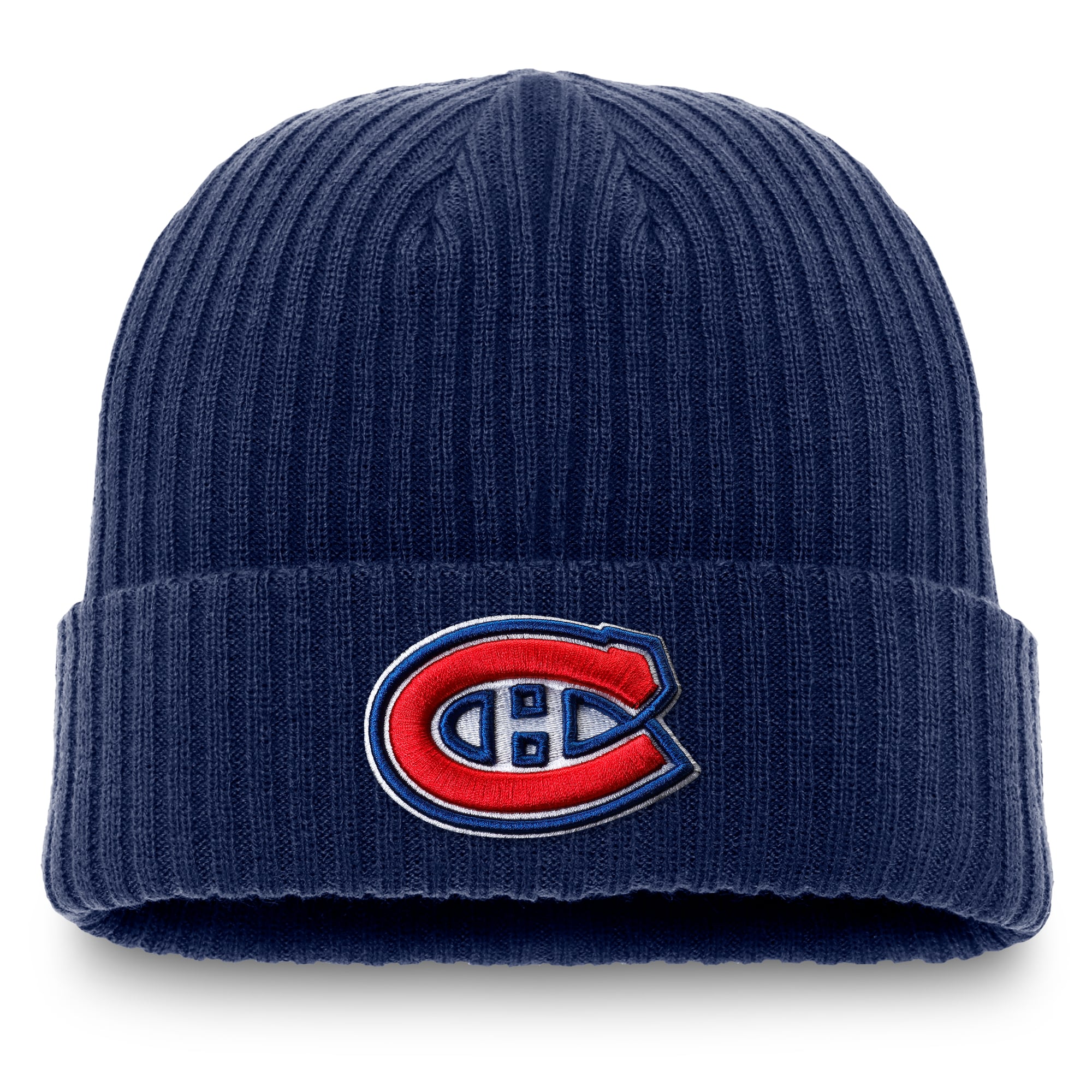 Men's Fanatics Navy Montreal Canadiens Core Primary Logo Cuffed Knit Hat