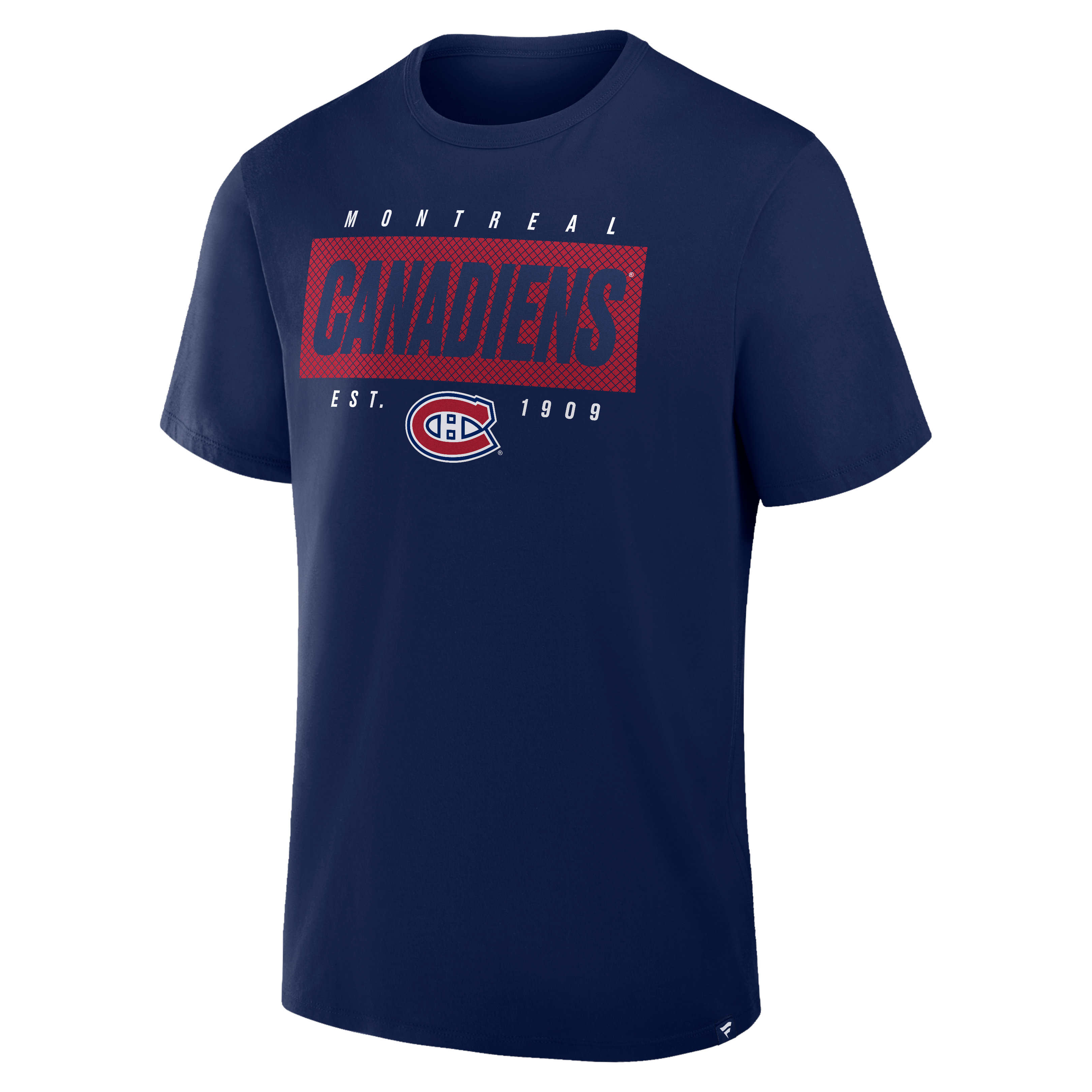 T-shirt à carreaux croisés Legacy des Canadiens de Montréal, bleu marine, la marque Fanatics, pour homme
