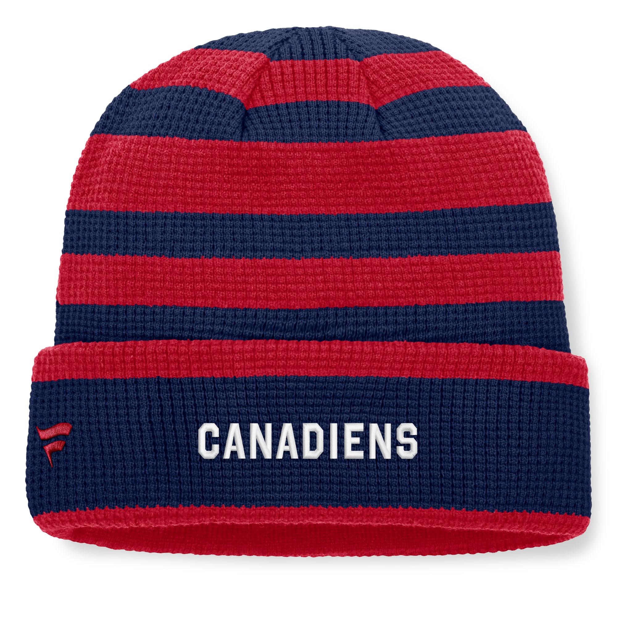 Men's Fanatics Navy/Red Montreal Canadiens Fundamental Steady Cuffed Knit Hat
