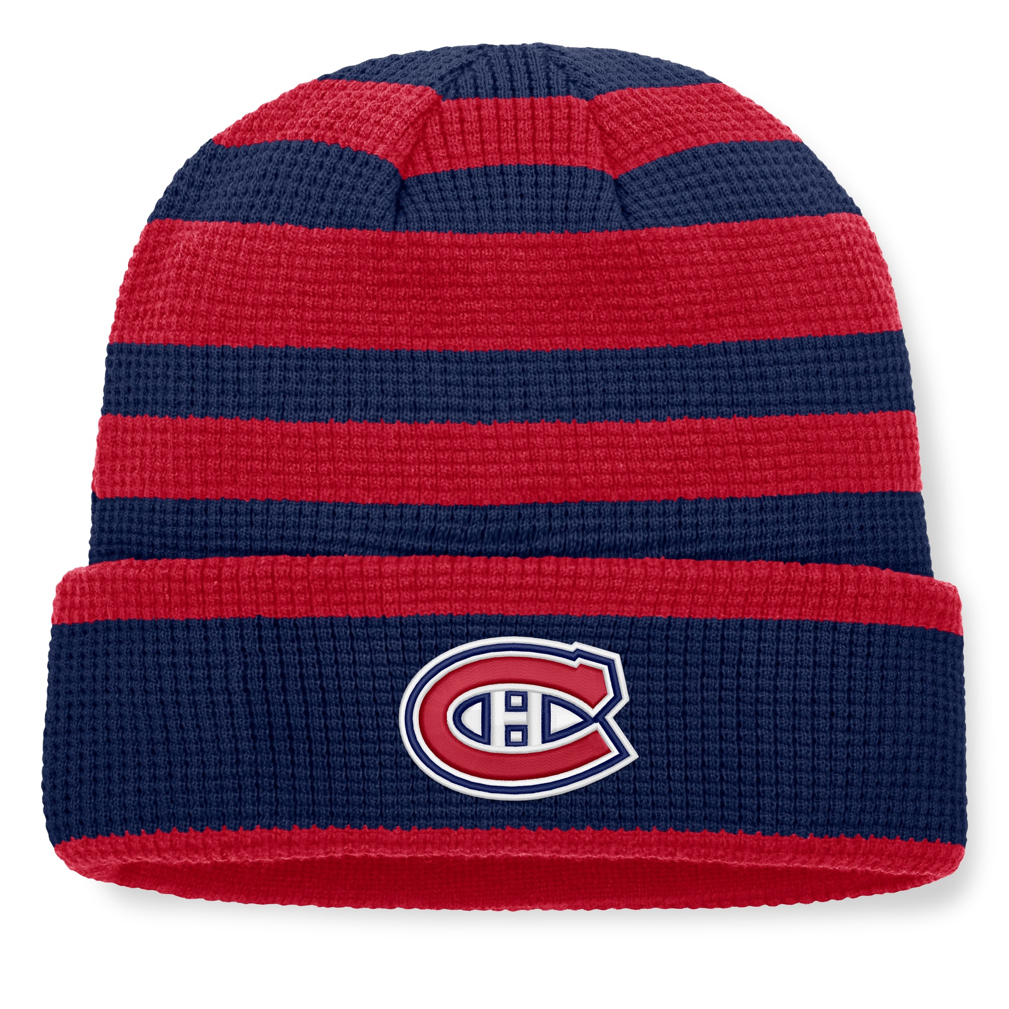 Men's Fanatics Navy/Red Montreal Canadiens Fundamental Steady Cuffed Knit Hat